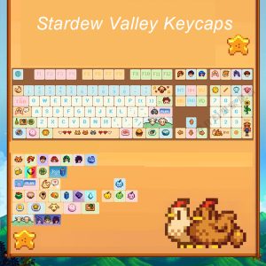 139 Keys MDA Profile Stardew Valley Custom Keycap Set Cute Pixel Game Keyboard Keycaps