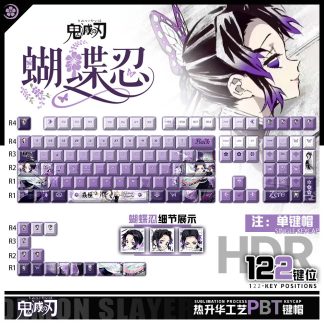 Shinobu Kocho Theme PBT Keycaps-Demon Slayer Anime Set