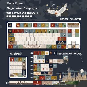 Harry Potter Wizard Theme PBT Keycap Set Gift Merchandise