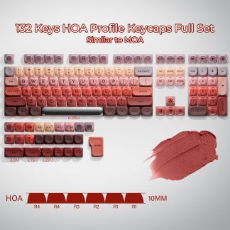 Wholesale Double-Shot PBT & PC Jelly Keycaps - HOA Profile Berry Gradient Shine-Through Set (132 Keys)