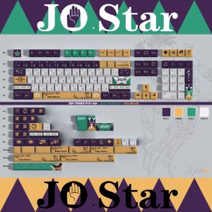 Kujo Jotaro custom PBT keycaps for mechanical keyboards - teclas personalizadas de Kujo Jotaro para teclados mecánicos