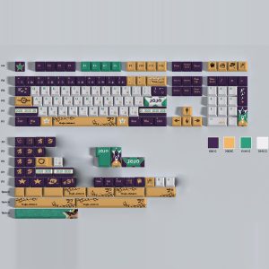 Jojo’s Bizarre Adventure theme keycap set with Japanese legends - juego de teclas temático de Jojo's Bizarre Adventure con leyendas japonesas