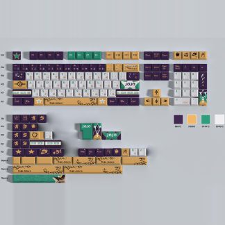 Jojo’s Bizarre Adventure theme keycap set with Japanese legends - juego de teclas temático de Jojo's Bizarre Adventure con leyendas japonesas