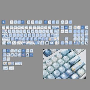 Deep Sea mechanical keyboard keycaps set, juego de teclas mecánico mar profundo, Tiefsee PBT Tastenkappen Set, touches clavier mécanique fond marin, 深海テーマのメカニカルキーボードキーキャップセット
