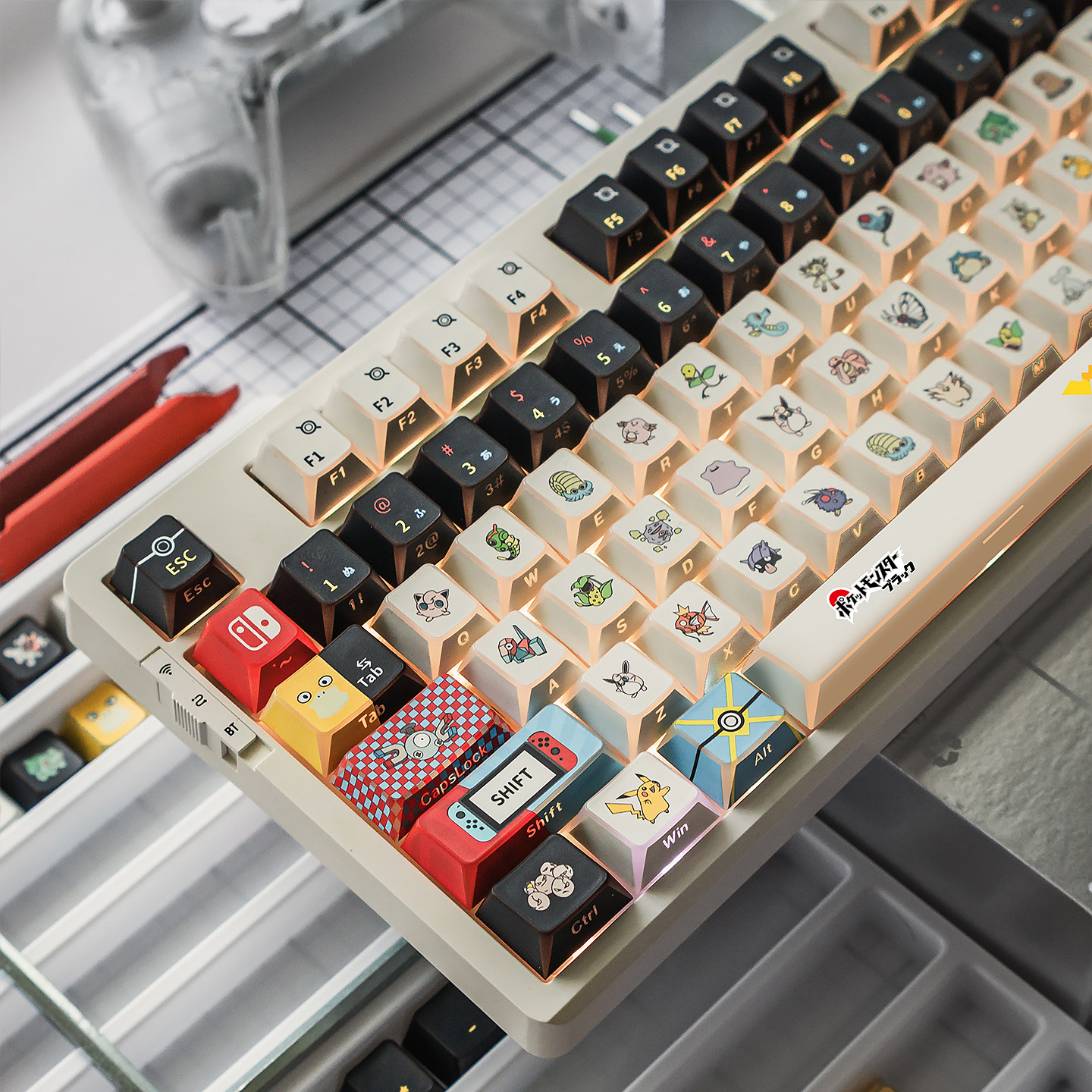 Pokemon Keycaps Set 131-Key PBT Cherry Profile Dye-Sub Backlit Keycaps – Bild 5