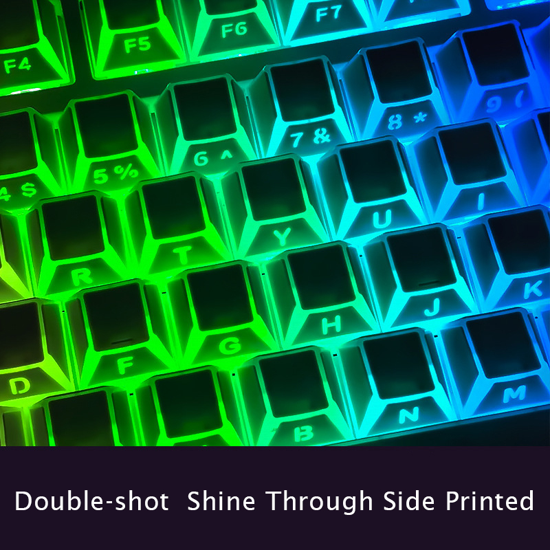 shine through keycaps int the dark effect beautiful
