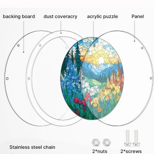 design contruction of custom acrylic jigsaw puzzle suncatcher