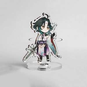 genshin impact custom acrylic figure character stand swivel style